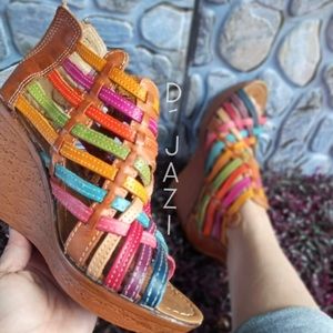 Leather wedges size 7